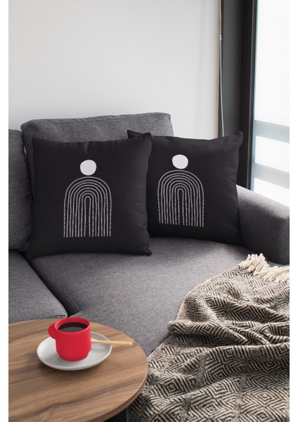 Leke Tutmaz Premium Tay Tüyü Kumaş Soyut Çift Taraflı Kırlent Yastık Kılıfı 43X43 Cm KRL368 modelleri
