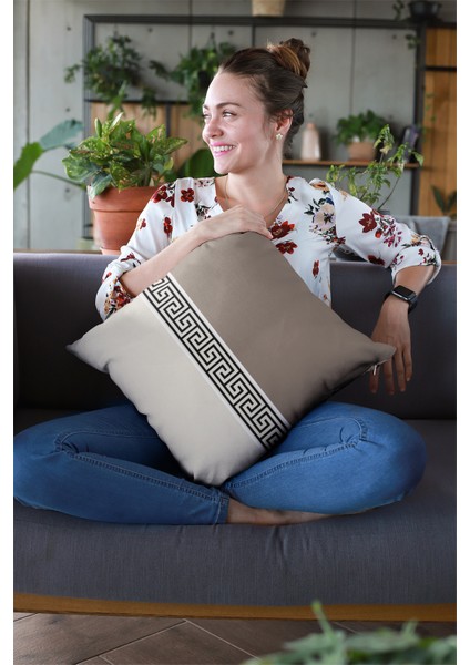 Çift Taraflı Kırlent Kılıfı Premium Tay Tüyü Dokuma Leke Tutmaz Kumaş Avangarde 43X43 Cm KRL147 fırsatları