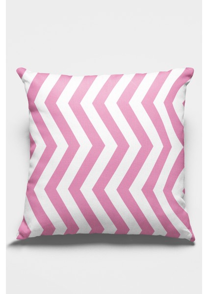 Premium Zigzag Tay Tüyü Çift Taraflı Kırlent Yastık Kılıfı Dokuma Kumaş 43X43 Cm KRL303