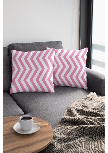 Premium Zigzag Tay Tüyü Çift Taraflı Kırlent Yastık Kılıfı Dokuma Kumaş 43X43 Cm KRL303 modelleri