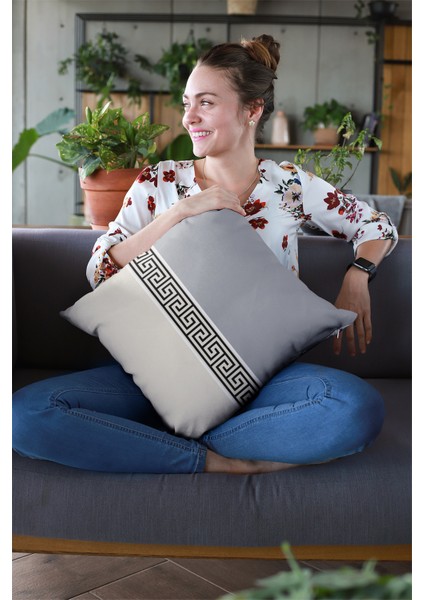 Leke Tutmaz Premium Tay Tüyü Dokuma Kumaş Çift Taraflı Kırlent Kılıfı Avangarde 43X43 Cm KRL145 fırsatları