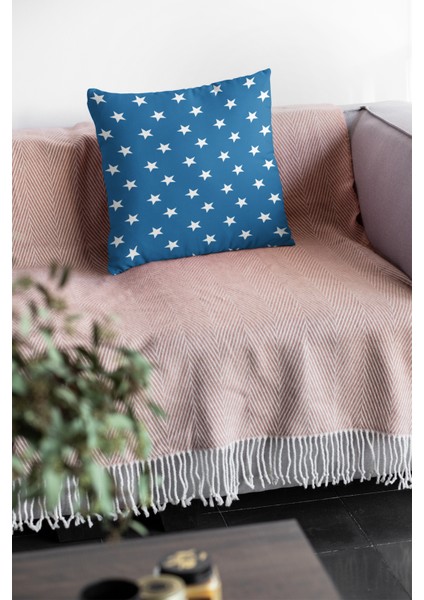 Dokuma Kumaş Premium Tay Tüyü Çift Taraflı Kırlent Yastık Kılıfı Yıldızlı Star 43X43 Cm KRL370 fiyatları