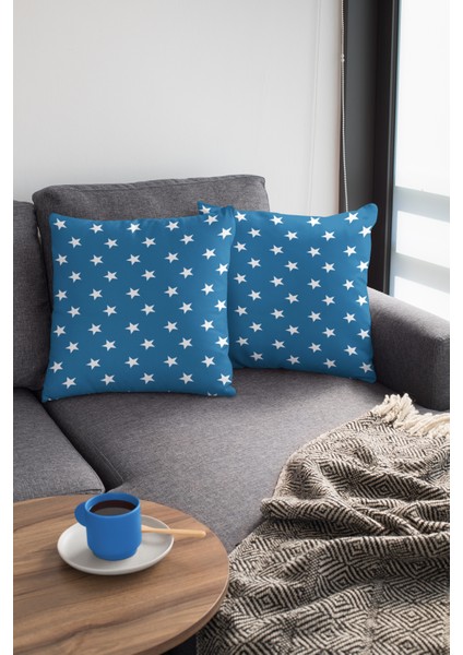 Dokuma Kumaş Premium Tay Tüyü Çift Taraflı Kırlent Yastık Kılıfı Yıldızlı Star 43X43 Cm KRL370 modelleri