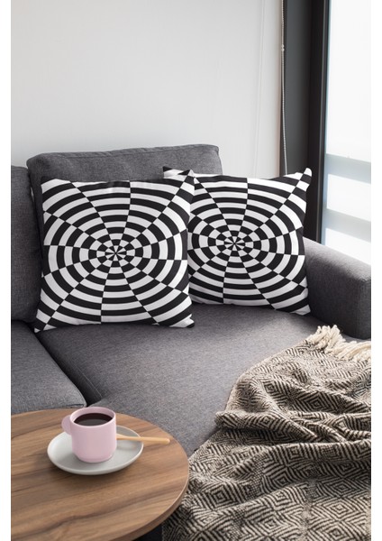 Premium Tay Tüyü Dokuma Leke Tutmaz Kumaş Çift Taraflı Kırlent Yastık Kılıfı Ilizyon 43X43 Cm KRL201 modelleri