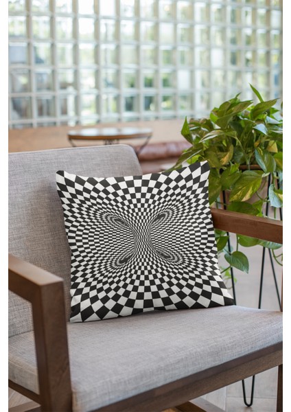 Dokuma Leke Tutmaz Premium Tay Tüyü Kumaş Çift Taraflı Kırlent Yastık Kılıfı Ilizyon 43X43 Cm KRL203