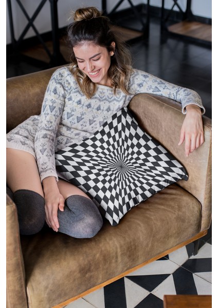 Çift Taraflı Kırlent Yastık Kılıfı Premium Tay Tüyü Dokuma Leke Tutmaz Kumaş Ilizyon 43X43 Cm KRL206 fırsatları