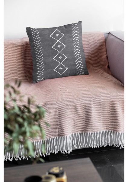Tay Tüyü Premium Leke Tutmaz Kumaş Çift Taraflı Moroccan Kırlent Yastık Kılıfı 43X43 Cm KRL193 fiyatları