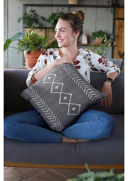 Tay Tüyü Premium Leke Tutmaz Kumaş Çift Taraflı Moroccan Kırlent Yastık Kılıfı 43X43 Cm KRL193 fırsatları