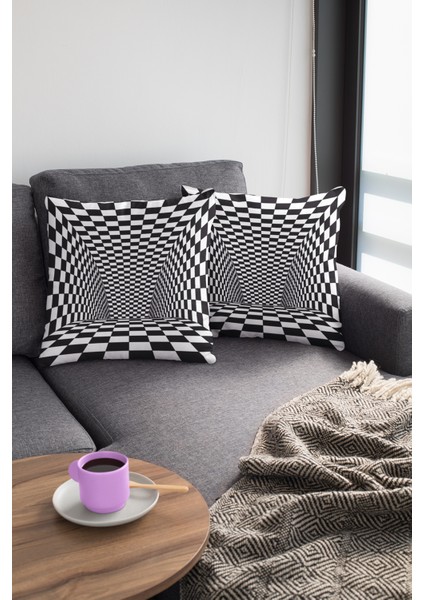 Dokuma Kumaş Premium Tay Tüyü Leke Tutmaz Çift Taraflı Kırlent Yastık Kılıfı Ilizyon 43X43 Cm KRL207 modelleri