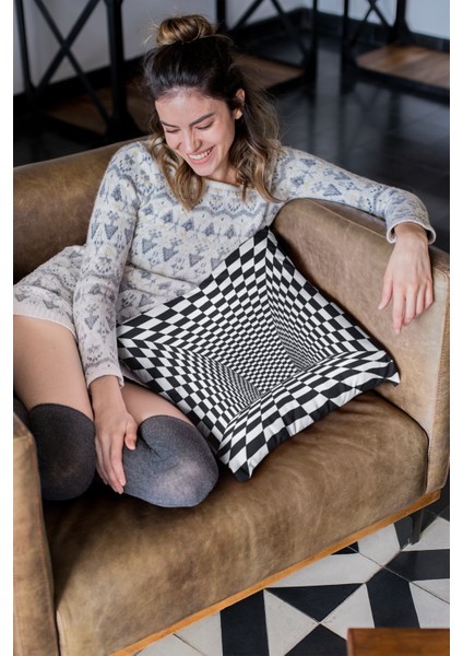 Dokuma Kumaş Premium Tay Tüyü Leke Tutmaz Çift Taraflı Kırlent Yastık Kılıfı Ilizyon 43X43 Cm KRL207 fırsatları