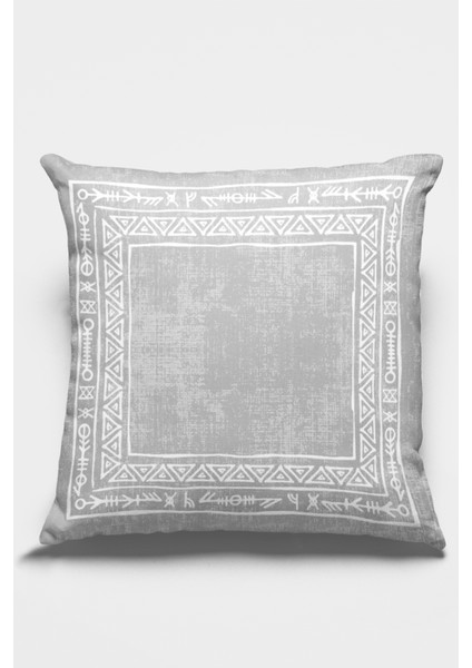 Bohem Kırlent Yastık Kılıfı Premium Tay Tüyü Dokuma Kumaş Çift Taraflı 43X43 Cm KRL216