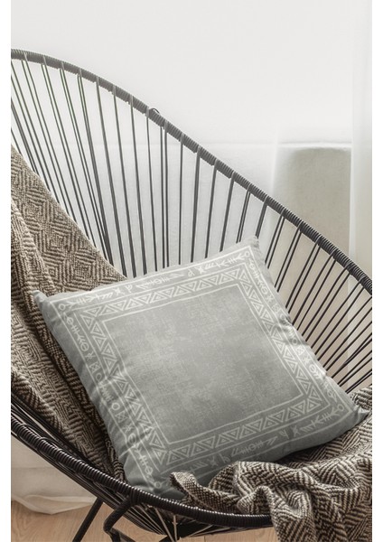 Bohem Kırlent Yastık Kılıfı Premium Tay Tüyü Dokuma Kumaş Çift Taraflı 43X43 Cm KRL216 fırsatları