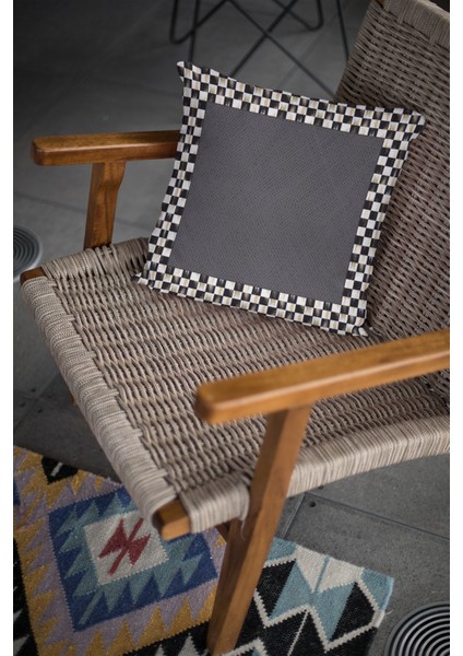 Dokuma Hasır Jüt Görünümlü Premium Tay Tüyü Kumaş Çift Taraflı Kırlent Yastık Kılıfı 43X43 Cm KRL332 fırsatları