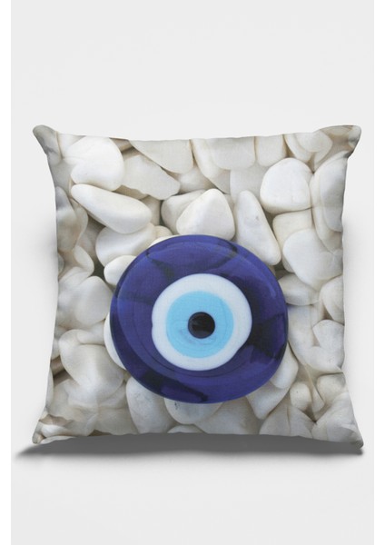 Çift Taraflı Kırlent Yastık Kılıfı Premium Tay Tüyü Dokuma Fas Desen Kumaş 43X43 Cm KRL277