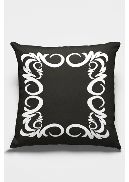 Sarmal Çerçeveli Kırlent Yastık Kılıfı Premium Tay Tüyü Dokuma Kumaş Çift Taraflı 43X43 Cm KRL316 fiyatları