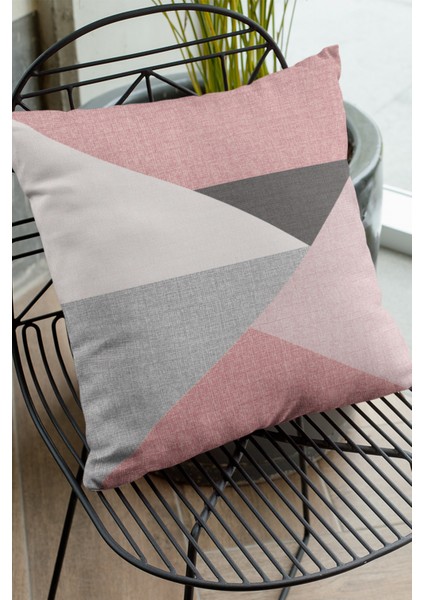 Tay Tüyü Premium Leke Tutmaz Kumaş Çift Taraflı Geometrik Kırlent Yastık Kılıfı 43X43 Cm KRL390 fiyatları