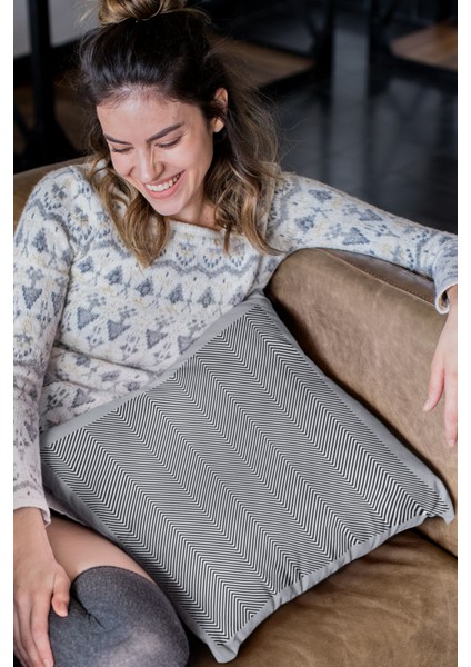 Çift Taraflı Kırlent Yastık Kılıfı Balık Sırtı Dokuma Premium Tay Tüyü Kumaş 43X43 Cm KRL351 fırsatları