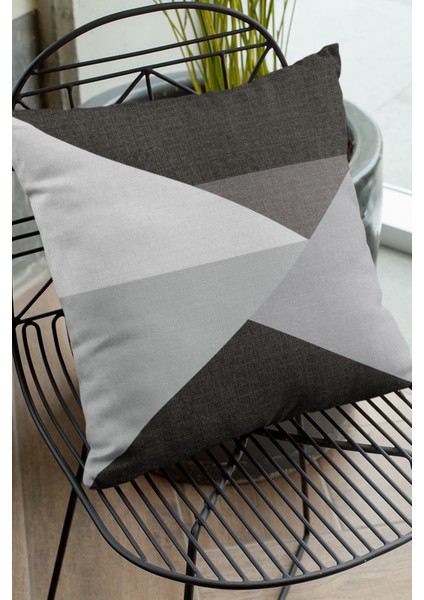 Premium Tay Tüyü Leke Tutmaz Kumaş Geometrik Çift Taraflı Kırlent Yastık Kılıfı 43X43 Cm KRL347 fiyatları