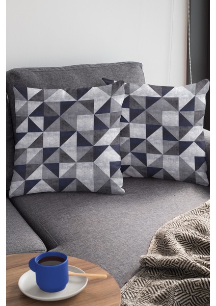 Premium Tay Tüyü Çift Taraflı Kırlent Yastık Kılıfı Dokuma Geometrik Kumaş 43X43 Cm KRL382 fırsatları