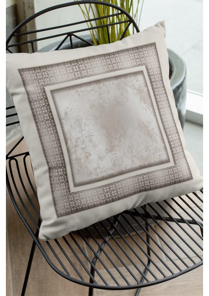 Zincir Çerçeveli Kırlent Yastık Kılıfı Premium Tay Tüyü Dokuma Kumaş Çift Taraflı 43X43 Cm KRL393 fiyatları