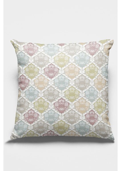 Tay Tüyü Dokuma Premium Kumaş Çift Taraflı Kırlent Damask Yastık Kılıfı 43X43 Cm KRL416