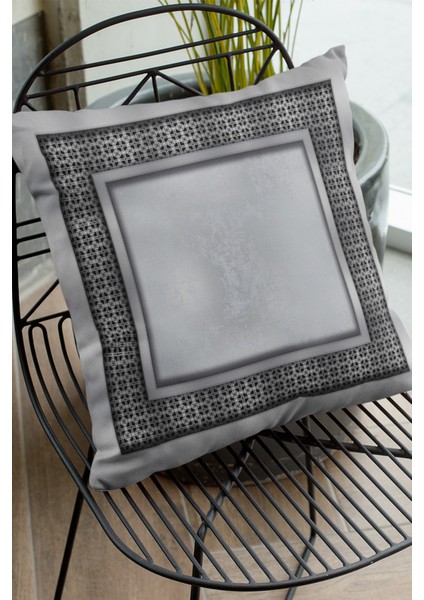 Zincir Çerçeveli Kırlent Yastık Kılıfı Premium Tay Tüyü Dokuma Kumaş Çift Taraflı 43X43 Cm KRL397 fiyatları