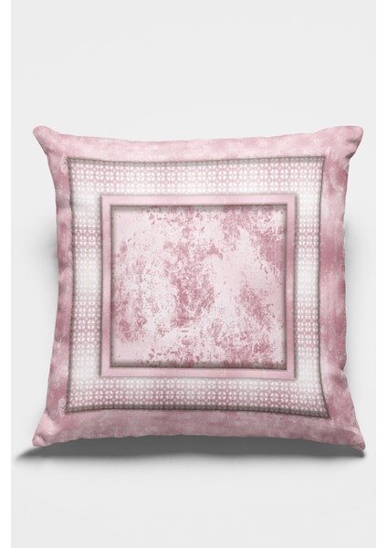 Premium Tay Tüyü Dokuma Kumaş Zincir Çerçeveli Çift Taraflı Kırlent Yastık Kılıfı 43X43 Cm KRL400