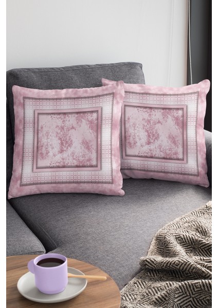 Premium Tay Tüyü Dokuma Kumaş Zincir Çerçeveli Çift Taraflı Kırlent Yastık Kılıfı 43X43 Cm KRL400 modelleri