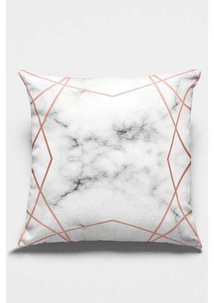 Tay Tüyü Dokuma Premium Kumaş Çift Taraflı Kırlent Yastık Kılıfı Prizma 43X43 Cm KRL420