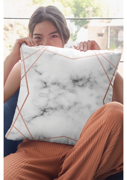 Tay Tüyü Dokuma Premium Kumaş Çift Taraflı Kırlent Yastık Kılıfı Prizma 43X43 Cm KRL420 fırsatları