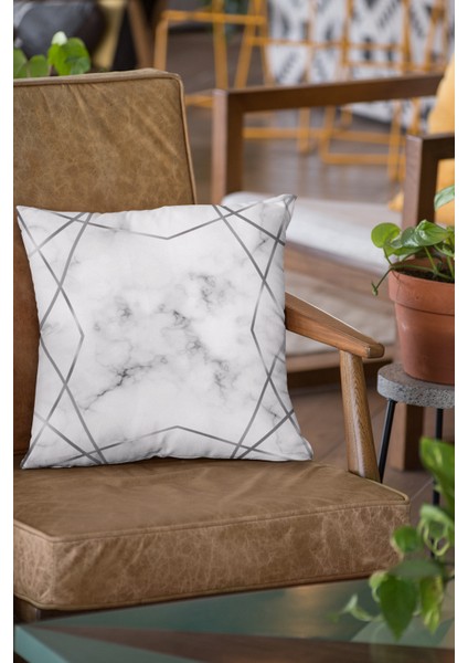 Premium Tay Tüyü Dokuma Kumaş Prizma Çift Taraflı Kırlent Yastık Kılıfı 43X43 Cm KRL422 fiyatları