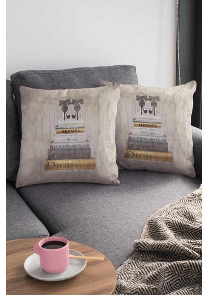 Modern Premium Tay Tüyü Dokuma Kumaş Çift Taraflı Moda Kırlent Yastık Kılıfı 43X43 Cm KRL876 modelleri