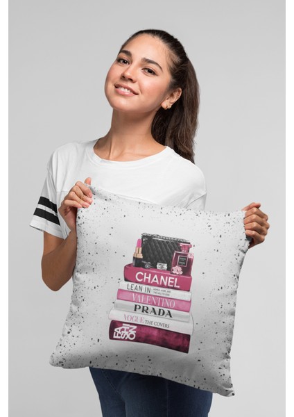 Modern Premium Tay Tüyü Dokuma Kumaş Çift Taraflı Moda Kırlent Yastık Kılıfı 43X43 Cm KRL884