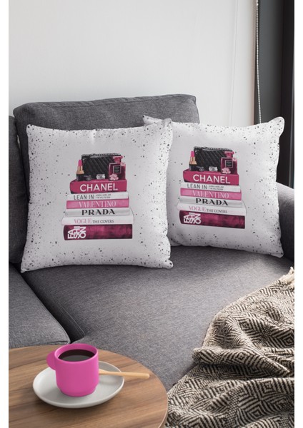 Modern Premium Tay Tüyü Dokuma Kumaş Çift Taraflı Moda Kırlent Yastık Kılıfı 43X43 Cm KRL884
