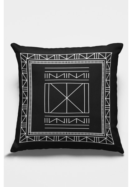 Çift Taraflı Kırlent Yastık Kılıfı Bohem Dokuma Premium Tay Tüyü Kumaş 43X43 Cm KRL431