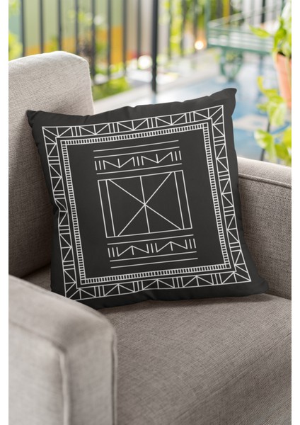 Çift Taraflı Kırlent Yastık Kılıfı Bohem Dokuma Premium Tay Tüyü Kumaş 43X43 Cm KRL431 fiyatları