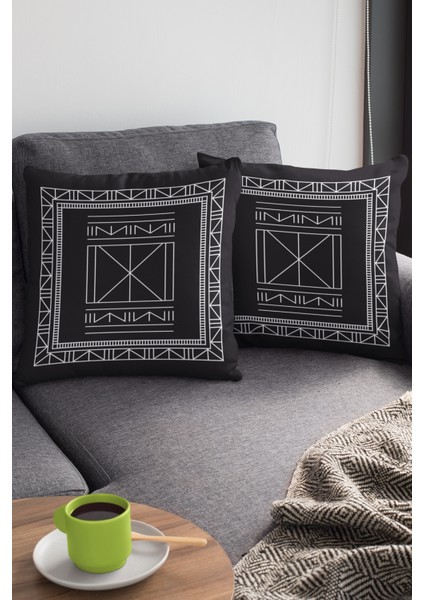 Çift Taraflı Kırlent Yastık Kılıfı Bohem Dokuma Premium Tay Tüyü Kumaş 43X43 Cm KRL431 modelleri