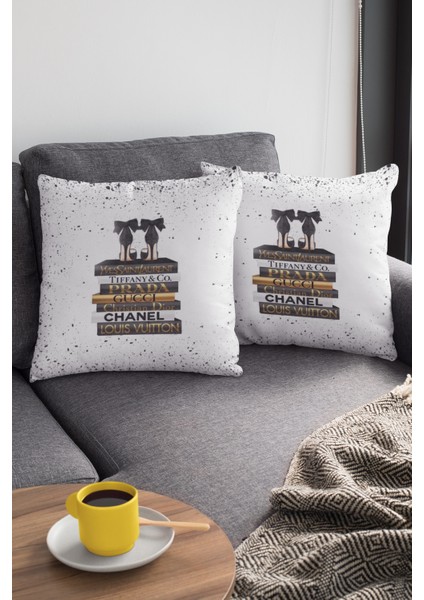 Modern Premium Tay Tüyü Dokuma Kumaş Çift Taraflı Moda Kırlent Yastık Kılıfı 43X43 Cm KRL875