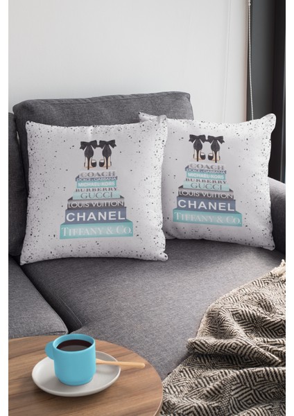 Modern Premium Tay Tüyü Dokuma Kumaş Çift Taraflı Moda Kırlent Yastık Kılıfı 43X43 Cm KRL880