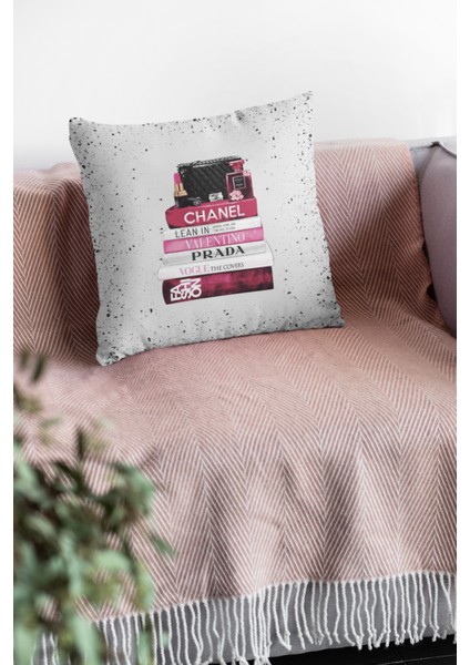 Modern Premium Tay Tüyü Dokuma Kumaş Çift Taraflı Moda Kırlent Yastık Kılıfı 43X43 Cm KRL884