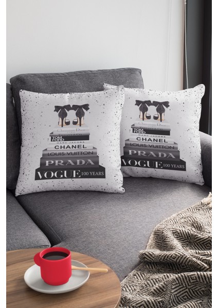 Modern Premium Tay Tüyü Dokuma Kumaş Çift Taraflı Moda Kırlent Yastık Kılıfı 43X43 Cm KRL887
