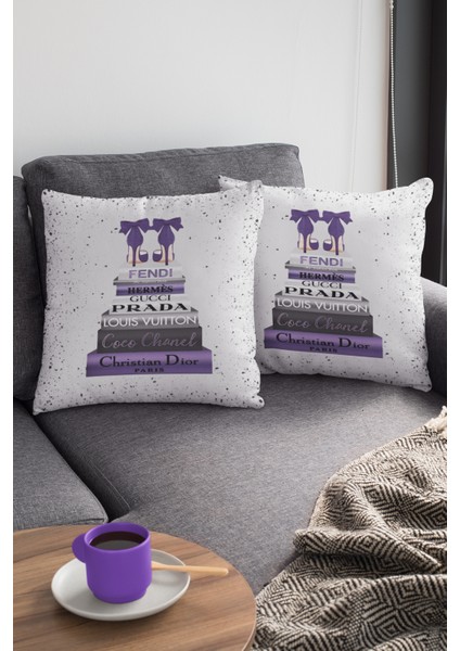 Modern Premium Tay Tüyü Dokuma Kumaş Çift Taraflı Moda Kırlent Yastık Kılıfı 43X43 Cm KRL883 modelleri