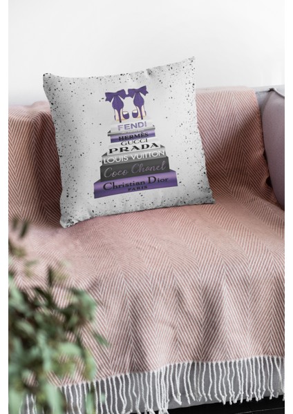 Modern Premium Tay Tüyü Dokuma Kumaş Çift Taraflı Moda Kırlent Yastık Kılıfı 43X43 Cm KRL883 fırsatları