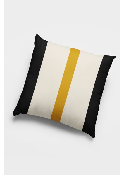 Premium Tay Tüyü Dokuma Kumaş Çift Taraflı Sade Çizgili Kırlent Yastık Kılıfı 43X43 Cm KRL976