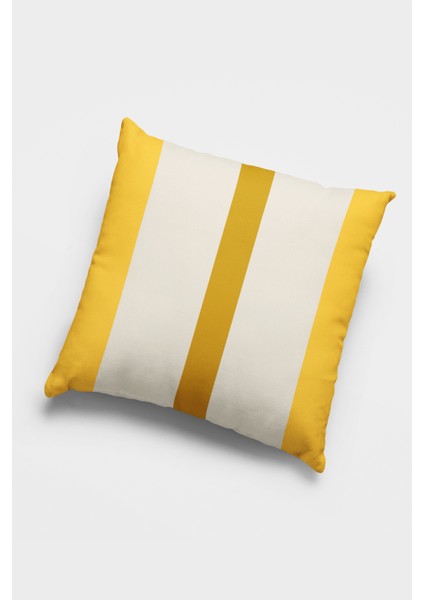 Dokuma Premium Tay Tüyü Kumaş Sade Çizgili Çift Taraflı Kırlent Yastık Kılıfı 43X43 Cm KRL970
