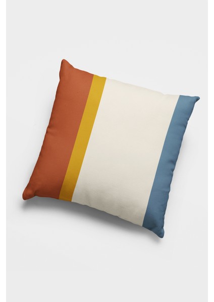 Premium Tay Tüyü Sade Çizgili Çift Taraflı Kırlent Yastık Kılıfı Dokuma Kumaş 43X43 Cm KRL972