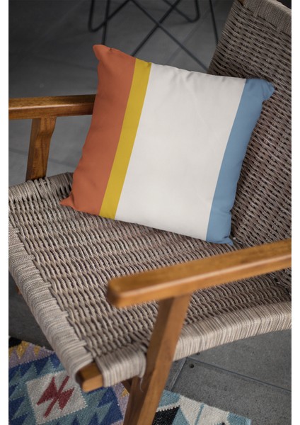 Premium Tay Tüyü Sade Çizgili Çift Taraflı Kırlent Yastık Kılıfı Dokuma Kumaş 43X43 Cm KRL972 indirimleri