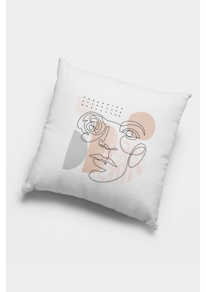 Çift Taraflı 4'lü Kırlent Kılıfı 43X43 Cm Gizli Fermuar Premium Kumaş Dokuma Tay Tüyü 4KR008