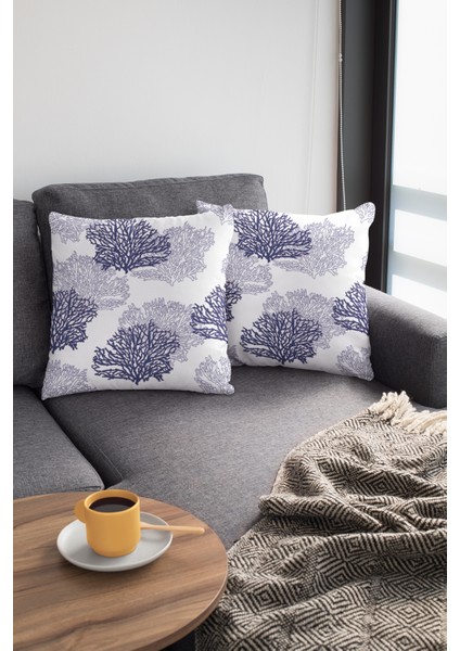 Dokuma Kumaş Premium Tay Tüyü Çift Taraflı Kırlent Yastık Kılıfı Yapraklı 43X43 Cm KRL047 modelleri