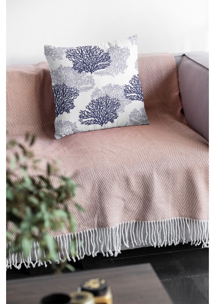 Dokuma Kumaş Premium Tay Tüyü Çift Taraflı Kırlent Yastık Kılıfı Yapraklı 43X43 Cm KRL047 fırsatları